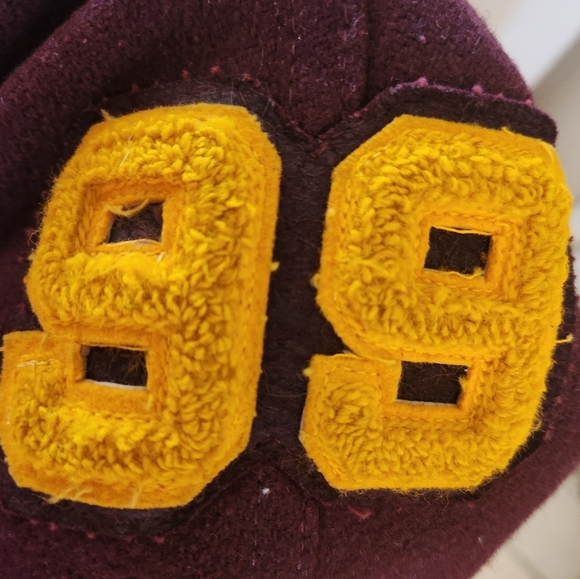 Vintage Maroon and Yellow  High School Varsity Jacket, 1999 - Picture 4 of 5